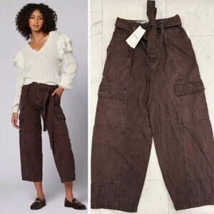 NWT JOIE Emerald Pant In Chocolate Plum Brown - size 0